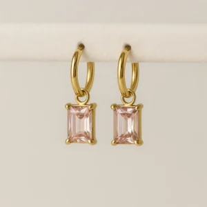 Blush Hoops - 18K Gold Plated - Skin Safe - Waterproof