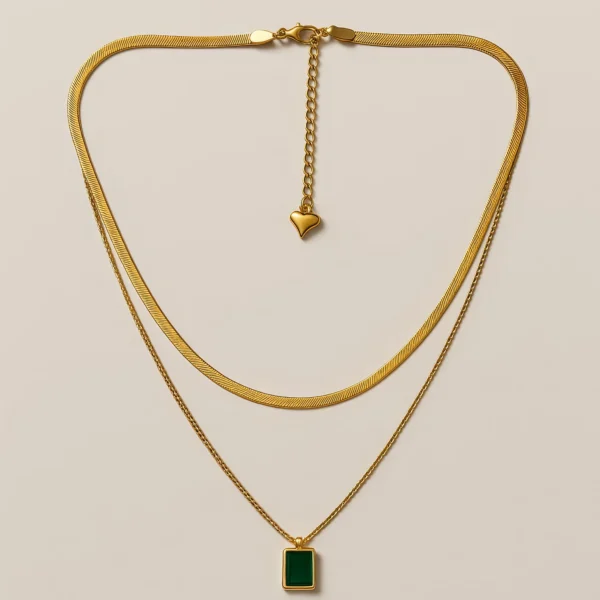 Forest Rhythm – Double Layer Necklace_WEBP1 Forest Rhythm – Double Layer Necklace_WEBP1