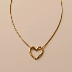 Knotted Heart Gold Plated Necklace - Skin Safe - Waterproof