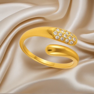 Spark Hug Ring - 18K Gold Plated - Skin Safe - Waterproof