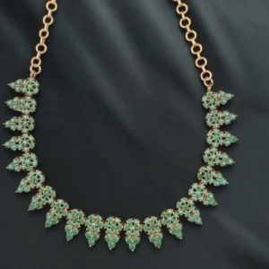 Emerald Bloom Necklace - Rose Gold Plated - Skin Safe