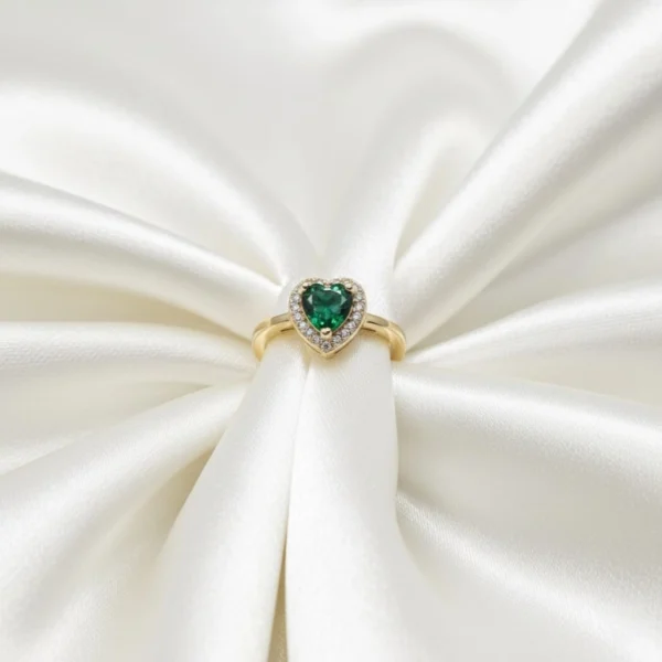 Emerald Heart Ring