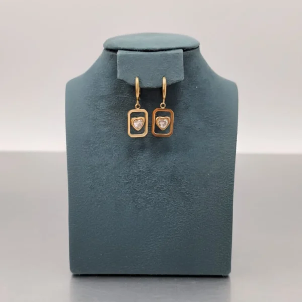 Framed Heart Hoops Framed Heart Hoops