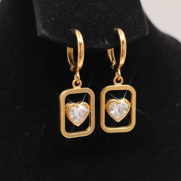 Framed Heart Hoops