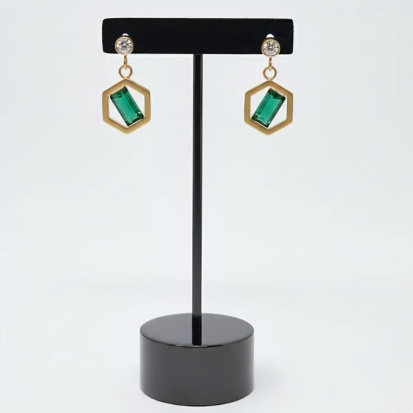 Emerald Hex Earrings Emerald Hex Earrings