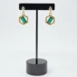 Emerald Hex Earrings