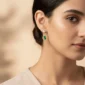 Emerald Hex Earrings