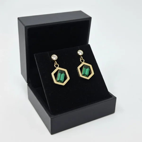 Emerald Hex Earrings Emerald Hex Earrings