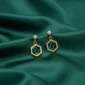 Emerald Hex Earrings