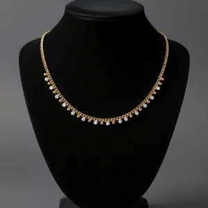 Gem Drop Necklace - Gold Plated - Skin Safe - Waterproof