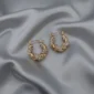 Twisted Hoop Earrings - Gold Plated - Skin Safe - Waterproof