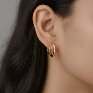 Spiral Hoops - Gold Plated - Skin Safe - Waterproof