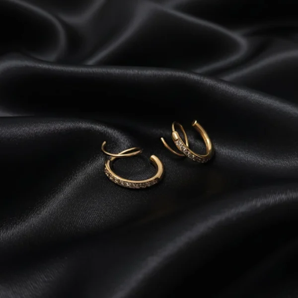 Spiral Hoops - Gold Plated - Skin Safe - Waterproof Spiral Hoops - Gold Plated - Skin Safe - Waterproof