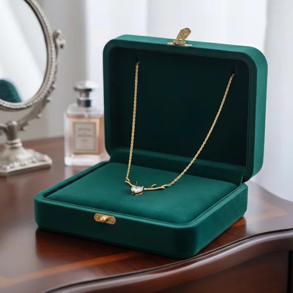 Antler Heart Necklace - Gold Plated - Skin Safe - Waterproof Antler Heart Necklace - Gold Plated - Skin Safe - Waterproof