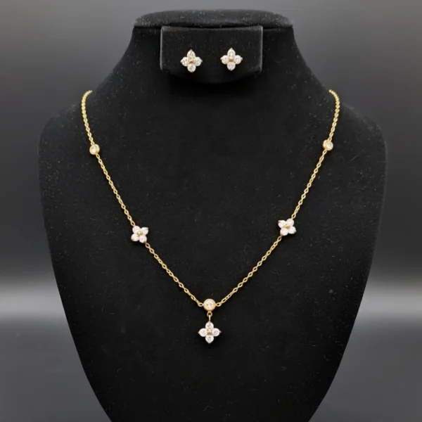 Diamond Bloom Set - Gold Plated - Skin Safe - Waterproof