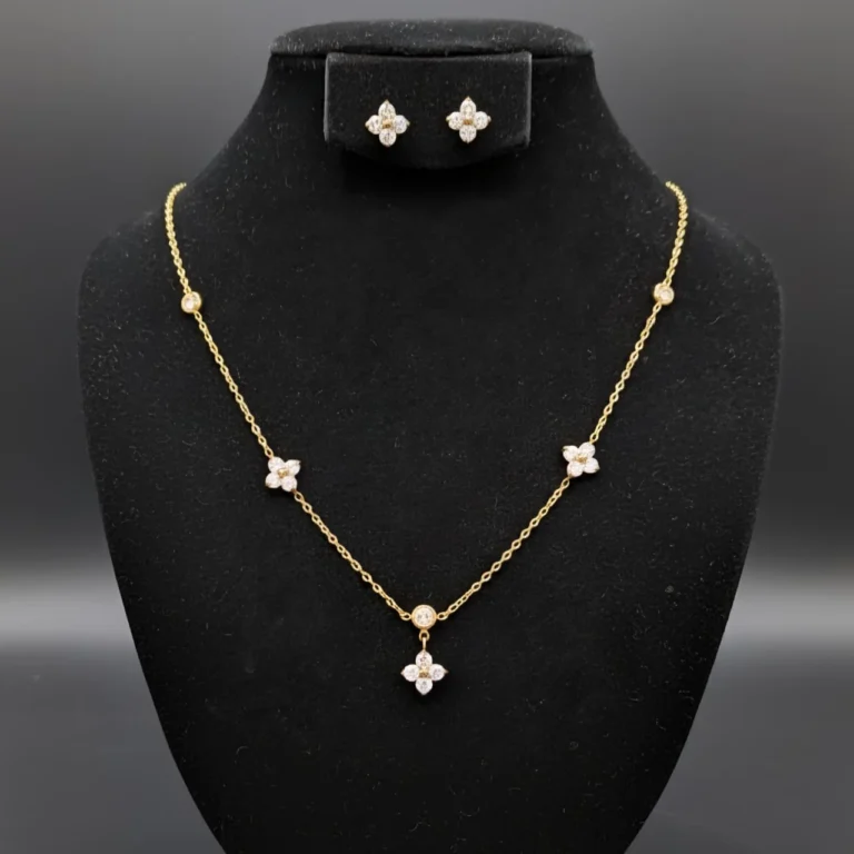 Diamond Bloom Set - Gold Plated - Skin Safe - Waterproof