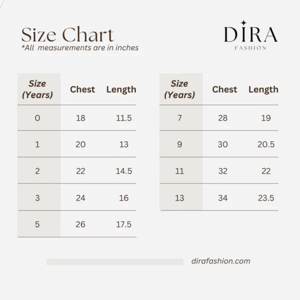 Size Chart Size Chart