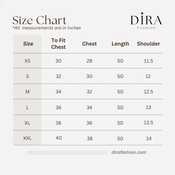 Size Chart Size Chart