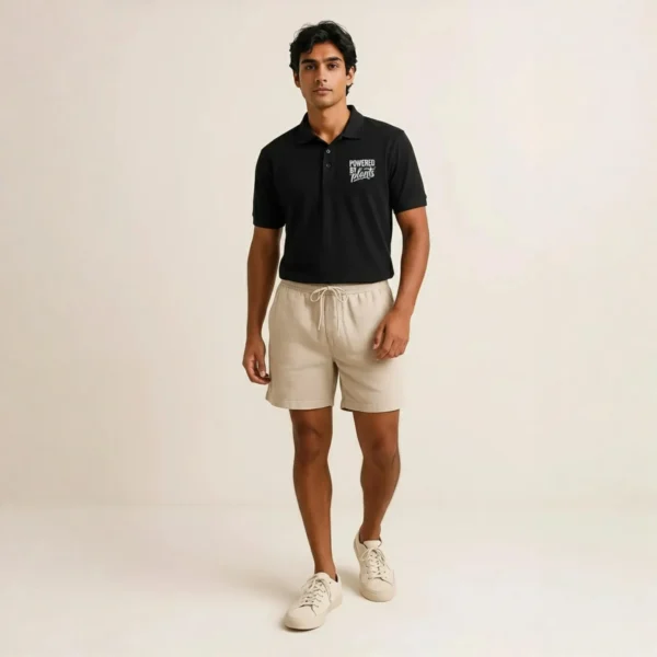 Black Vegan Men Polo T Shirt 1 Black Vegan Men Polo T Shirt 1