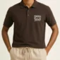 Coffee Brown Vegan Men Polo T Shirt 3