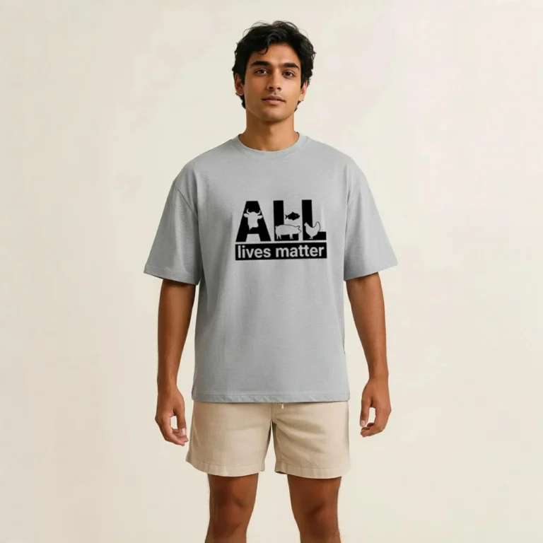 Grey Melange Vegan T Shirt 2