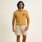 Mustard Yellow Vegan Men Polo T Shirt 1