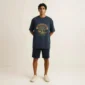 Navy Blue Vegan T Shirt 1