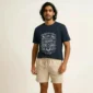 Navy Blue Vegan T Shirt 3