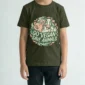 Olive Green Vegan Kids T Shirt 4