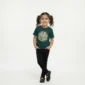 Petrol Blue Vegan Kids T Shirt 1