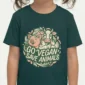 Petrol Blue Vegan Kids T Shirt 3