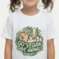 White Vegan Kids T Shirt 4