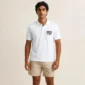White Vegan Men Polo T Shirt 4
